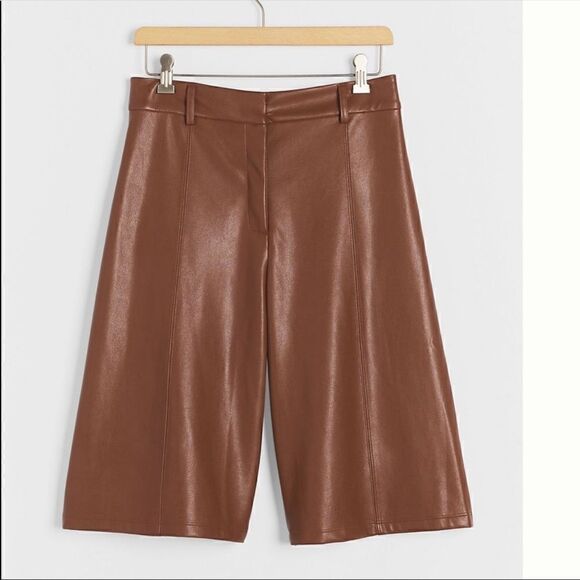 Anthropologie Avec Les Filles Davina Faux Leather Culottes-NWT - Picture 3 of 8